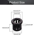 Three Eighths Inch Snap Bushing Grommet Kit In Black Nylon Cable Protector with dimensions