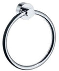 Uno Towel Ring in Chrome, Solid Brass Bathroom Hardware for Modern Baths, Sleek Chrome Finish, Easy Mount Installation
