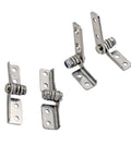 Stainless steel damping hinge with adjustable torque (0.4 N.m) for left-right cabinet doors; four hinges.
