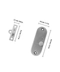 Sliding Barn Door Lock Privacy Latch With Screws Rust Resistant Outswing Door Security For Bathroom with dimensions shown