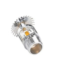 Upright Copper Fire Sprinkler Head with chrome steel finish, 135F activation, designed for commercial ceiling safety.
