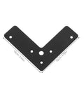 10 Pack Heavy Duty L Shaped Corner Brackets In Black Stainless Steel With Smooth Edges For Furniture Reinforcement, Shelves, Tables