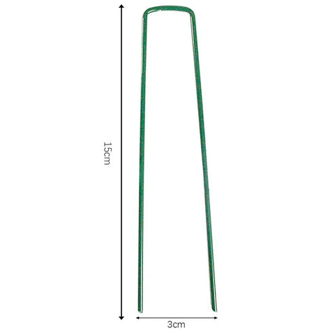 Heavy Duty Garden Ground Stakes 6 Inch U Shaped Steel Pegs For Lawn Fabric Netting Matting Pro Grade Landscape Anchors 20 Pack