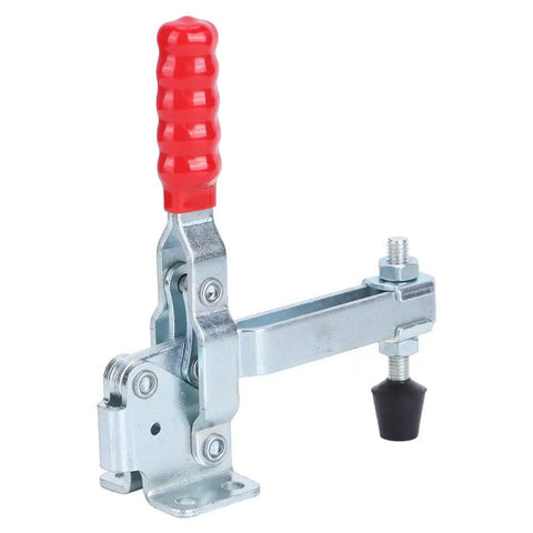 Quick Toggle Clamp Welding Fixture for metal plate and circuit board positioning, iron body with plastic handle, stable hold