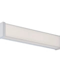 Slim 16 Inch LED Bathroom Vanity And Wall Light In Chrome 2700K Warm White Svelte Low Profile Fixture With 5mm Glass