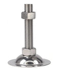 Heavy Duty Stainless Steel Furniture Levelers 8 Pack Adjustable M12 Thread Feet with smooth glide caps for furniture stability.