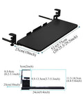 Rock Solid Retractable Keyboard Tray With Slick Pull Out Action For Effortless Typing And Plenty Of Mouse Space Totally Clutter Free Under Desk Office Essential Black dimensions and design