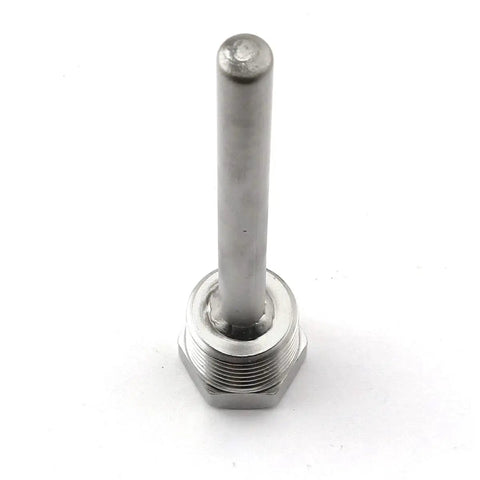 Two Pack Half Inch NPT Stainless Steel Thermowell With Nylon Cable Gland For Temperature Sensors, 100mm length, rust resistant