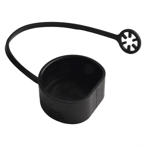 Heavy Duty Type 2 EV Port Covers 2 Pack Waterproof Dust Caps For Electric Vehicle Chargers PVC Weatherproof Socket Protectors black cap with strap