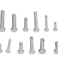 12 Sizes 304 Stainless Steel Flat Head Clevis Pins Assortment Kit With Single Hole Pins, varying sizes on display.