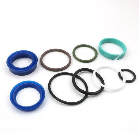 Boom And Bucket Cylinder Seal Kit For Front Loader LA463 LA513 Replacement Gasket Set For Kubota Tractors, shown in various colors.