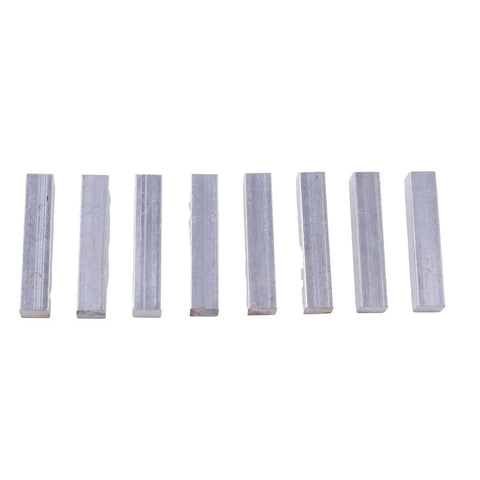 8 Pack Zinc Square Keys 1/4 X 1-1/4 Inch 2162 Machine Key Set For Power Transmission Shafts in a row