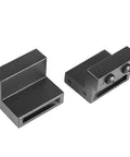 Beefy Zinc Alloy Barn Door Stopper With Rubber Cover For 40mm Wide And 6mm Thick Track Standard Hole Design Prevent Roller Fall