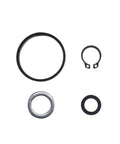 Kick Start Shaft Rebuild Kit For GY6 Scooters And ATVs aluminum rings and washers laid out on white background