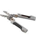 Heavy Duty Chrome Vanadium Steel Wire Stripper And Crimping Tool 21 In 1 with gray and black rubber grips for cable work.