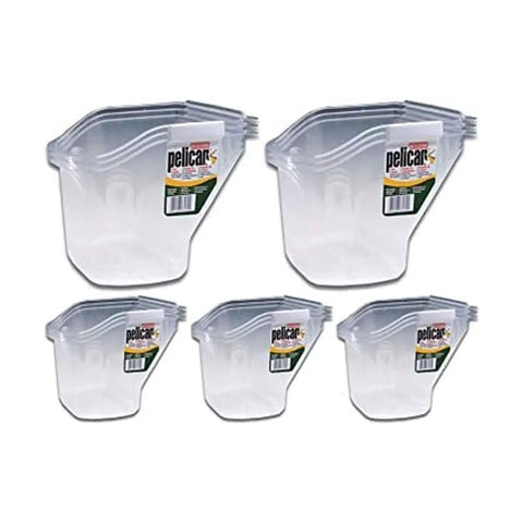 Pelican Liner 1 Qt Paint Pail Liner, 5 Pack, Must-Have Pro-Grade Durable Polypropylene With PET Recycled Plastic, clear view