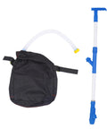 Spreader Backpack Sprayer For Granular Manure And Fertilizer shown with black bag and blue handle for crops and plants
