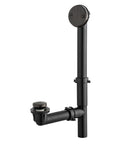 One And A Half Inch Black Tubular Bath Drain Kit With Tip Toe Touch Toe Drain Stopper Overflow Plug Face Plate Screws And Oil Rubbed Bronze Finish