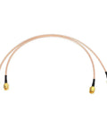 SMA Male To SMA Male RG316 Pro Grade Coaxial Jumper Cable 30cm 12 Inch 2 Pack For LNA Low Noise RTL SDR Dongle, showing connectors