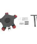 Heavy Duty Machinery Mover With Five 360 Degree PU Rollers For 8,818 Lb Capacity Industrial Transport Cart With accessories