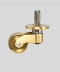 Big Time Heavy Duty Universal Caster Wheels 360 Swivel Rotation Solid Brass Casters with mounting plate for furniture hardware.