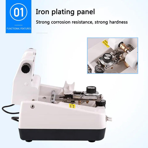 Heavy Duty Electric Lens Thinning Machine For Glasses Cutting And Grinding With Tungsten Steel Milling Cutter Fast Milling Speed For Resin And PC Lenses, showing the iron plating panel and internal mechanism.