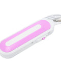 Top Notch Cordless Electric Scissors For Cutting Fabric Carpet And Rubber With Ergonomic Grip And Dual Power Modes, pink handheld design.