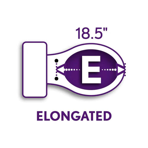 Diagram of 18.5 inch elongated toilet fit for Elongated Plastic Toilet Seat With Easy Clean And Change Hinges.