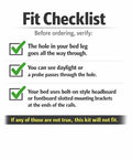 Fit checklist for Through-Hole Headboard And Footboard Bolt Kit For Bed Rails compatibility with bed legs and brackets.
