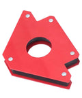 Heavy Duty 5 Inch Welding Magnetic Holder With Strong 75 Lbs Grip For Metal Fabrication Projects, red tooling fixture for pipe installation.