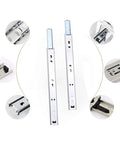 Stainless Steel Drawer Slides Two Way Soft Close Ball Bearing Track For Cabinets Heavy Duty 16 Inch Pack Of 2 Durable Quiet Drawer Runners