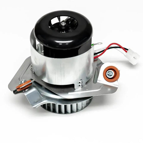 Badass Heavy Duty Draft Inducer Fan Motor Furnace Blower Replacement with polished metal casing and dual speed design.