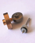 On/off valve repair parts set for OmniJet III waterjet; brass valve body and piston with rubber seal
