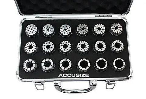 ER32 Collet Set From 3Mm To 20Mm By 1Mm Increments 18 Piece Set In Pro Grade Durable Aluminum Box Precision Ground