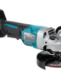 Cordless 40V Max Angle Grinder Powerhouse With Two 4.0 Ah Batteries And Quick Charger Inside Rugged Hard Shell Case, angled view.