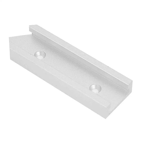 Heavy Duty 4 Pack Aluminum T Track Connectors For Router Table Miter Jig Slot Cross Points Plus Intersection Fixtures close-up view of single connector