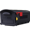 Large Capacity Plastic Post Mount Mailbox In Black For Outdoor Use, Weatherproof And Rustproof, USPS Compatible, Easy Install