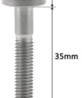 Straight Fire Titanium Bolts For Motorcycles And Bikes Hex Socket Hardware Built Tough Heavy Duty Hex Key Screws With Fresh Gold And Rainbow M8 Threads For 30Mm And 15Mm Builds, showing a 35mm titanium screw.