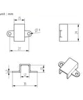 Mounting bracket set, Hanzou, 10-piece for N20 micro gear motor base, 12mm