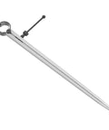 Angled side view of HARFINGTON 12-inch steel spring-inside caliper for wood turning lathe work with adjustable screw
