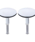 Bathtub Drain Plug Rotating Design Brass 2pcs with Flat Seal, metal sink stoppers with threaded base, round flat design.