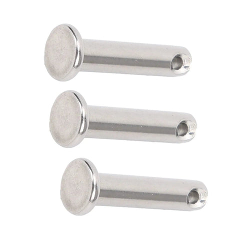 Round Clevis Pins Set 50Pcs Stainless Steel Flat Head Hinge Pins M6x25mm For Coolers And Equipment Locating Linear Moving Parts
