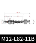 M12-11B Big Head Manipulator Pneumatic Rubber Sucker silicone vacuum suction cup holder with measurements and specs.