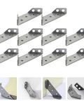 Heavy Duty Stainless Steel Trapezoid Angle Brackets Corner Braces 10 Pack For Shelf And Table Leg Support Anti Rust Non Shift Furniture Fasteners