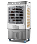 Heavy Duty Portable Evaporative Air Cooler, Badass 120 Degree Oscillating Swamp Cooling Fan on wheels for versatile indoor and outdoor use.