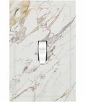 Absolute Game Changer With This Sleek Gray White Marble 1 Gang Switch Cover Featuring A Crisp Modern Abstract Look And Hidden Screws.