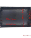Interior view of IP65 Waterproof ABS Project Box Junction Enclosure For Outdoor DIY Electronics 7.87 X 4.72 X 2.95 Inches with measurements.