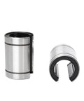 High Precision 20mm Linear Motion Ball Bearing for 3D Printers and CNC Routers, steel linear bearing shown in two views