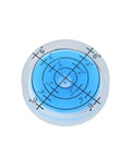 for acrylic Plastic Bubble Level Green White Blue Options, circular blue level indicator with degree markings.