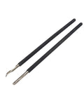 Two Piece Watch Hand Remover Lifters Set for Wristwatches and Pocket Watches Safe Pro Grade Precision Tool in black and silver